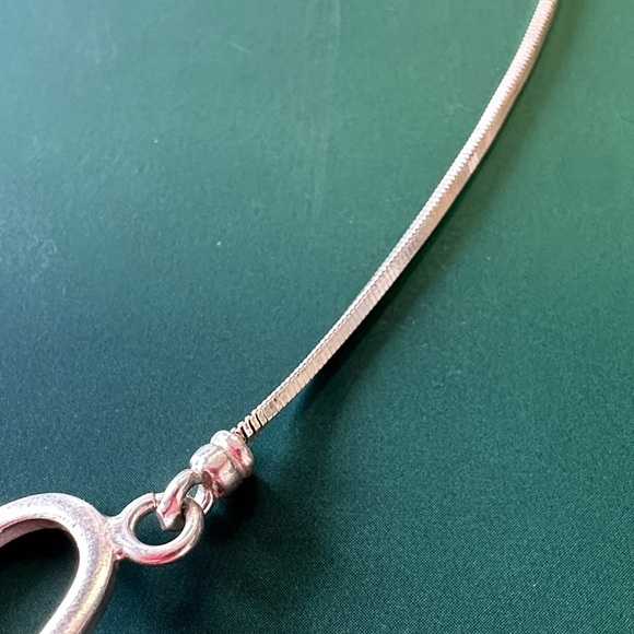 Sterling Silver Joint Heart Necklace .925 - Picture 4 of 5